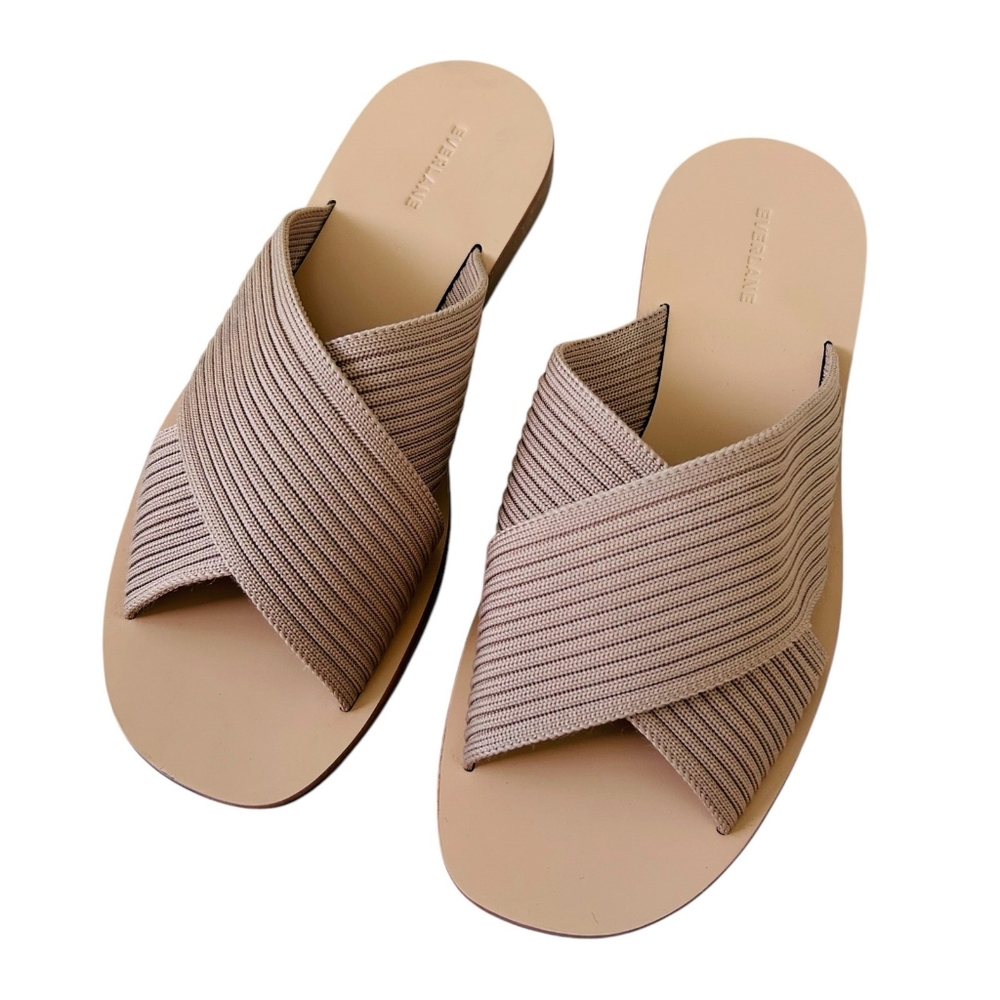 Everlane The Day Crossover Sandal Reknit Light Taupe Size 6